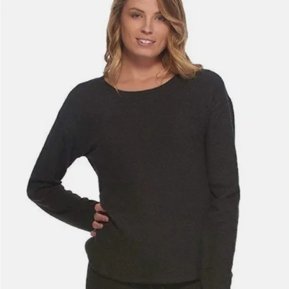 Comfyz Gray Lounge Set Women's Size Small by Felina Jersey Crewneck & Jogger - Picture 2 of 5